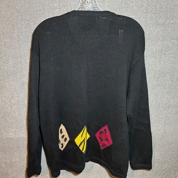 Terazzo Cardigan Sweater Women’s Size Large Multi Color ￼Cabincore Full Zip - Picture 7 of 8